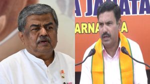 KPCC leader BK Hariprasad addressing media at Isuru Shikaripura targeting BY Vijayendra - ಬಿ.ಕೆ. ಹರಿಪ್ರಸಾದ್ ಮಾಧ್ಯಮಗೋಷ್ಠಿ ಈಸೂರು
