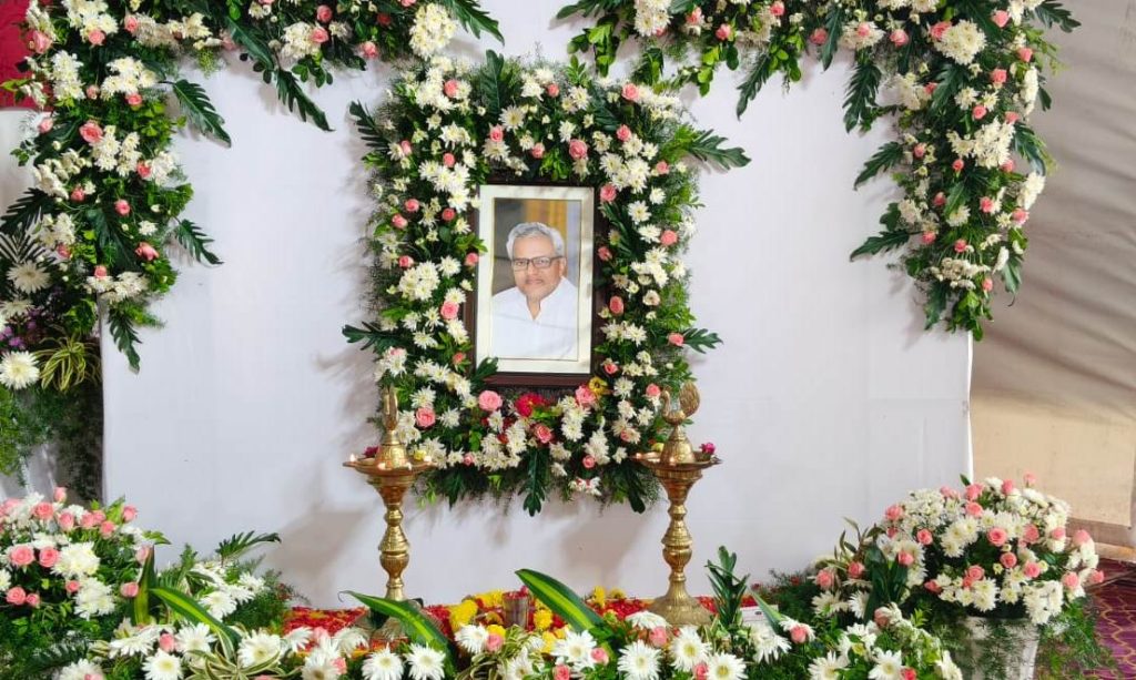 Education Minister Madhu Bangarappa addressing HM Chandrashekharappa memorial event in Shivamogga