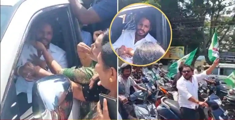 Nikhil Kumaraswamy Shivamogga visit and supporters' bike rally