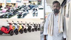 Farmer Shivakumar complaining against Ola Electric showroom service delay in Shivamogga