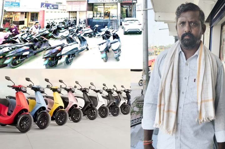 Farmer Shivakumar complaining against Ola Electric showroom service delay in Shivamogga