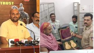 ಶಿವಮೊಗ್ಗ ಪತ್ರಿಕಾಭವನದಲ್ಲಿ ಕೂಡಲಿ ಶೃಂಗೇರಿ ಮಠದ ಚಿನ್ನದ ಪಾದುಕೆ ಪ್ರಕರಣದ ಬಗ್ಗೆ ಮಾತನಾಡುತ್ತಿರುವ ಶ್ರೀನಿವಾಸ ಅಯ್ಯರ್ | Srinivasa Iyer press meet Shivamogga Koodli Mutt paduke case