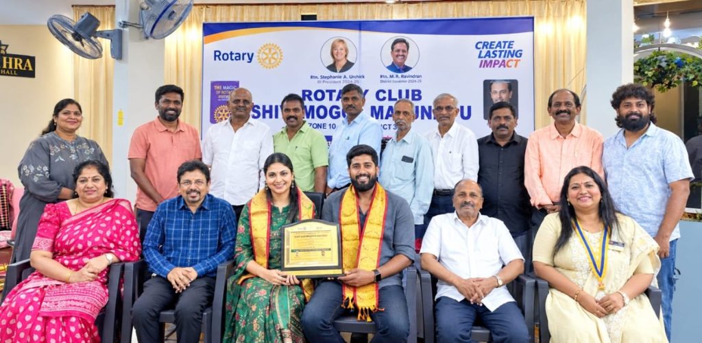 Clean Eats co-founders at Rotary Club Shivamogga Malenadu lecture programme
