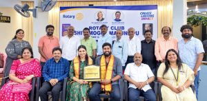 Clean Eats co-founders at Rotary Club Shivamogga Malenadu lecture programme
